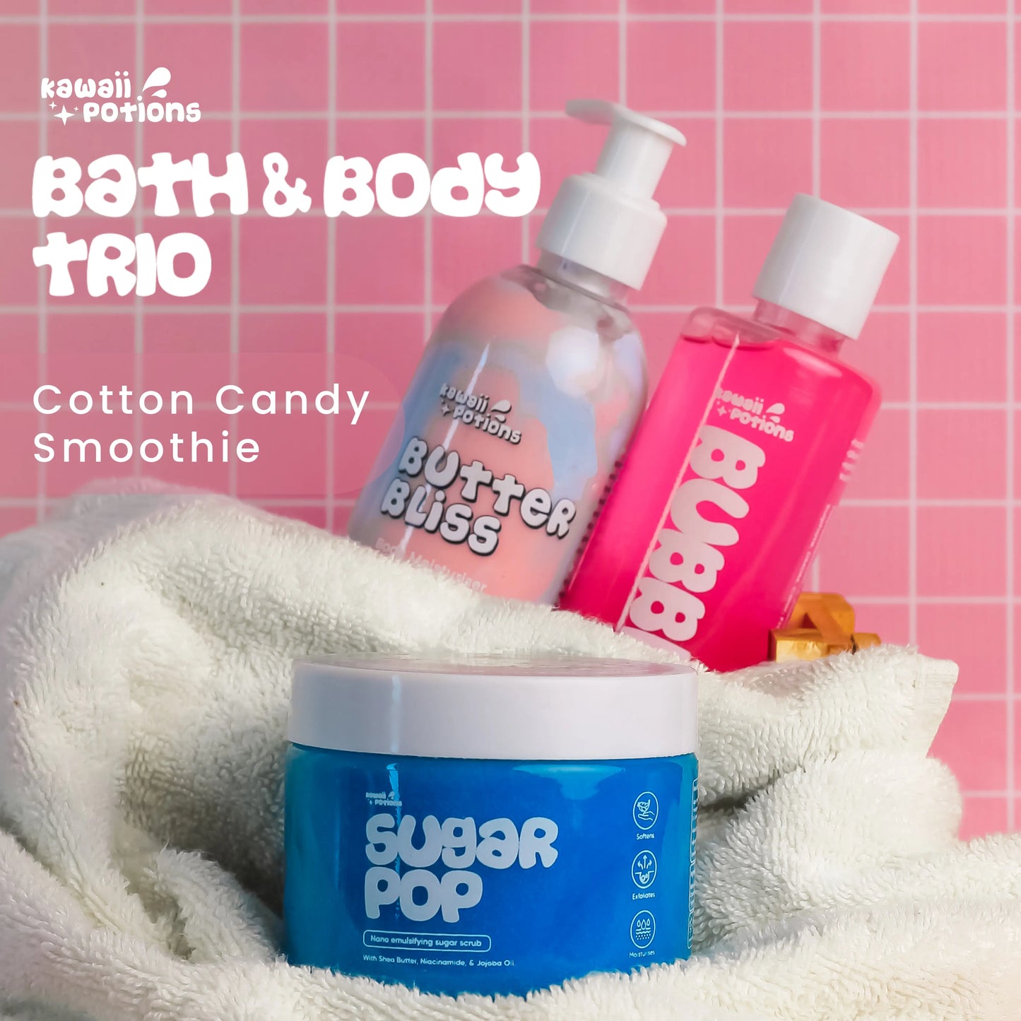 Bath & Body Trio - Cotton Candy Smoothie