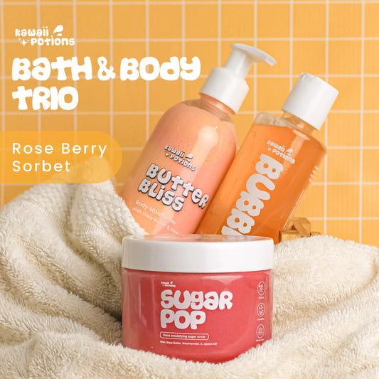 Bath & Body Trio - Rose Berry Sorbet